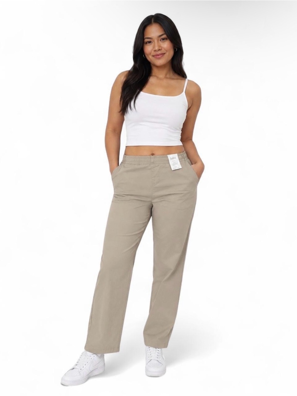 croft & barrow Straight-Leg Pants in Beige Taupe